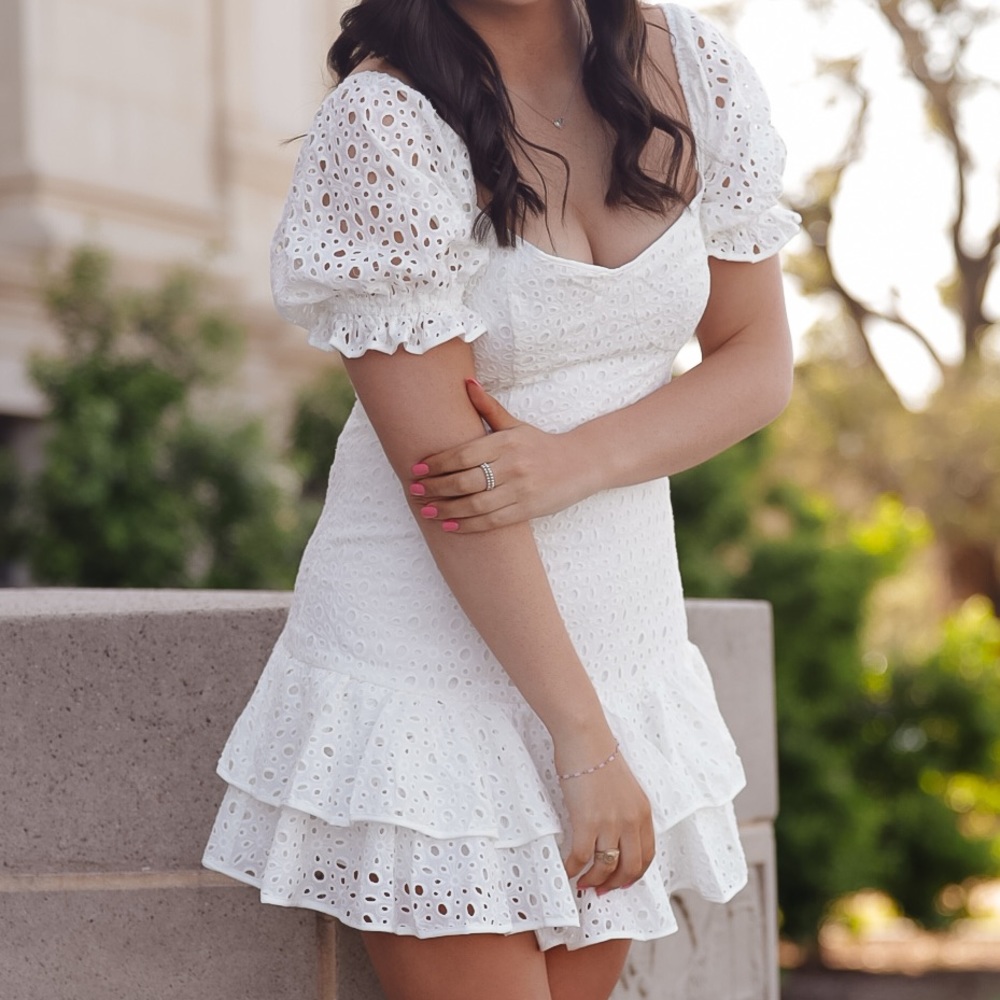 ASTR the Label medium white lace dress